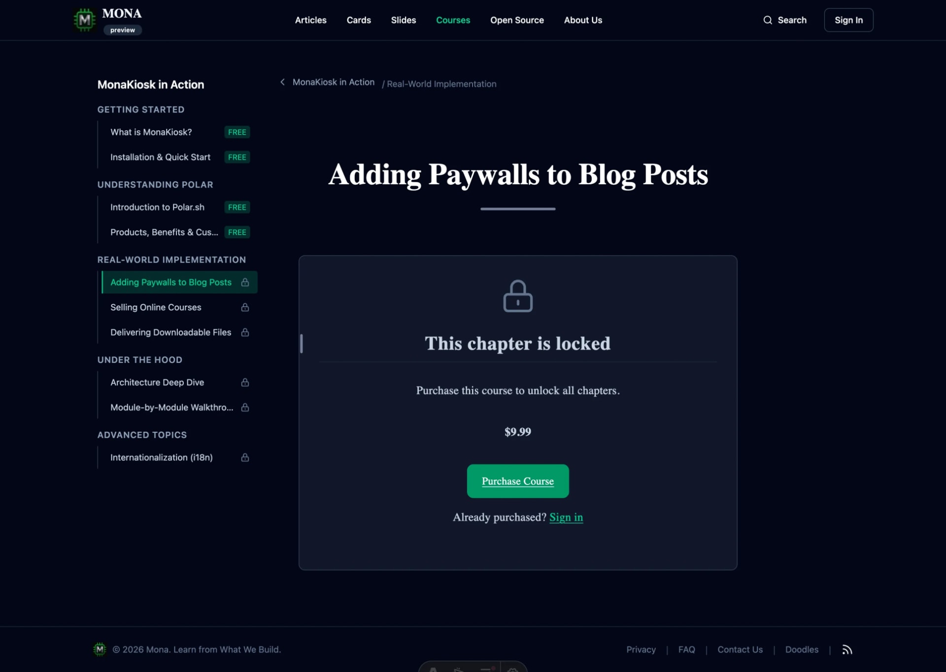 MonaKiosk screenshot